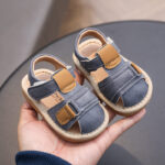 Baby Boys Denim Summer Sandals Soft Sole Anti-Slip First Walker Toddler Shoes