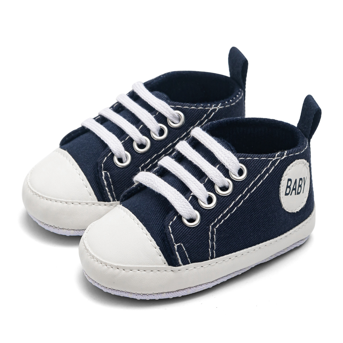 BRC01202-Black Lightweight Comfortable Sneaker Shoes for Baby Boys (0-12 Months) - Image 1