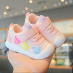 Kids Cute Cartoon Bear Mesh Sneakers Lightweight Non-Slip First Walker Shoes