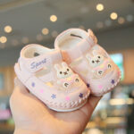 Baby Star Print Sport Sandals Soft Sole Cartoon Bunny Anti-Collision First Walker Summer Shoes