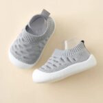 Soft Knit Baby Slip-On Shoes Breathable Kids Sneakers for Toddler Boys and Girls